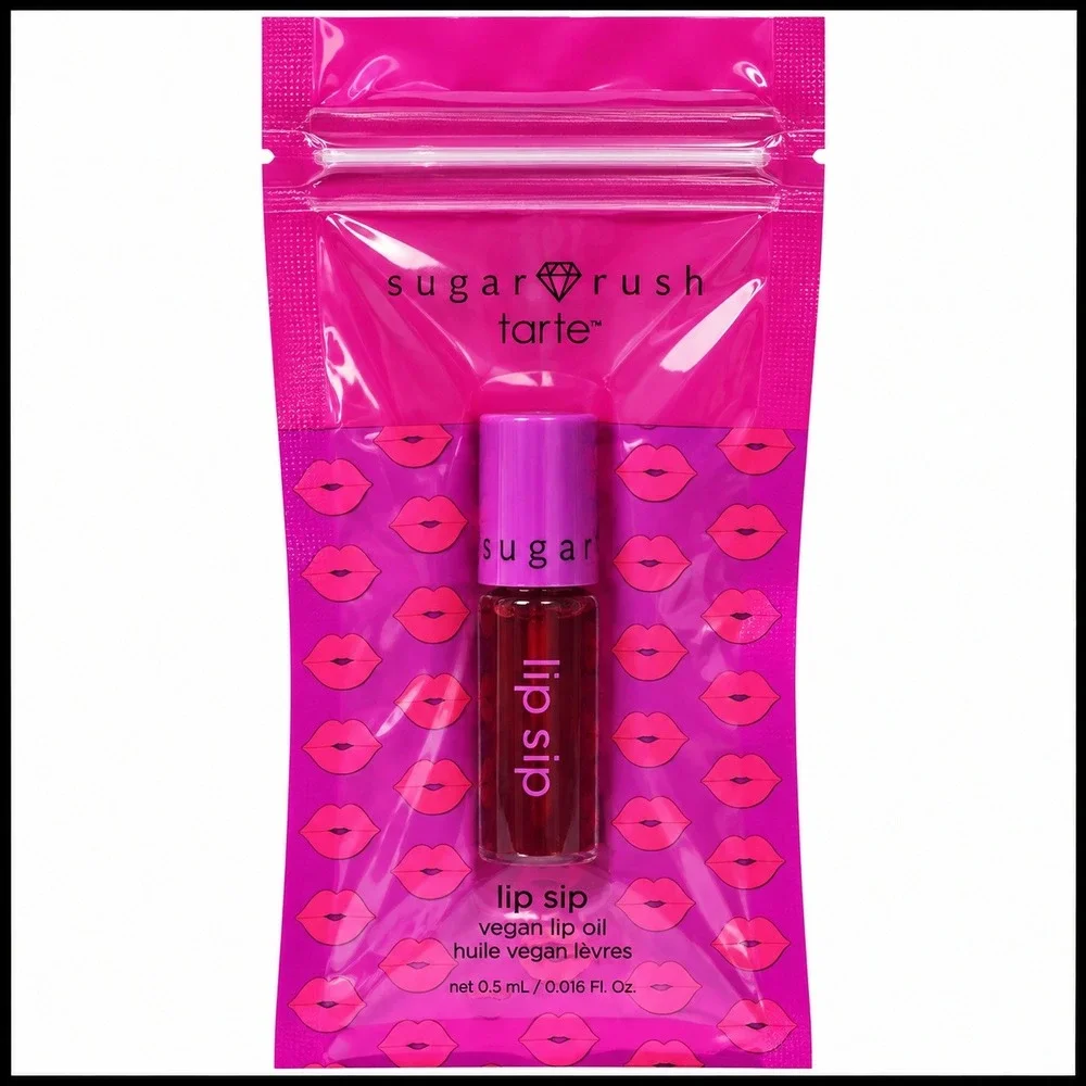 Tarte Sugar Rush Lip Sip Vegan Lip Oil Dragon Fruit Mini 0.5ml NEW
